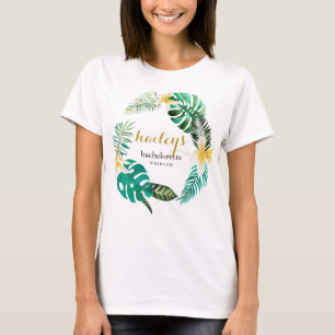 T-shirt Fin de semaine de bachelorette de couronne tropica