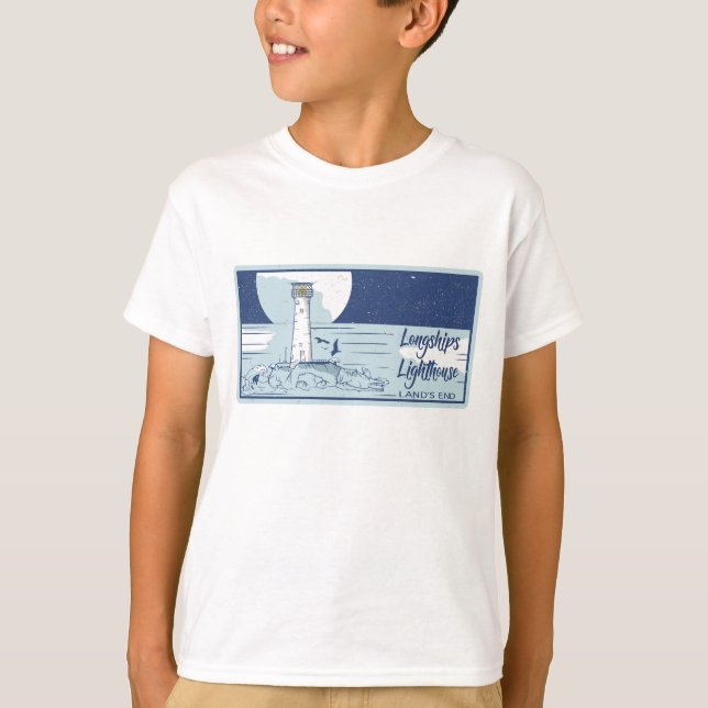 T-shirt Fin des terres du phare de Longships (Devant)