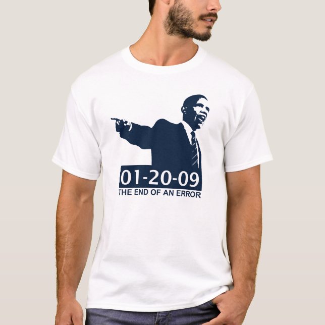 T-shirt Fin d'inauguration d'Obama d'une erreur (Devant)