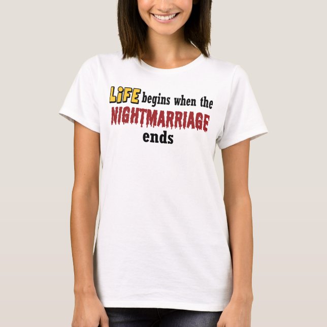 T-shirt Fin du mariage nocturne (Devant)