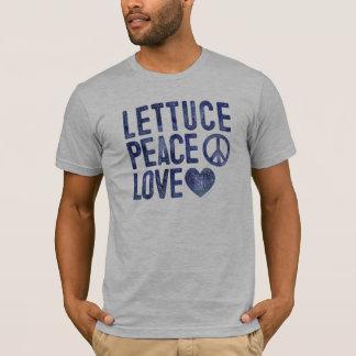 T-shirt Fin gourmet d'amour de paix de laitue