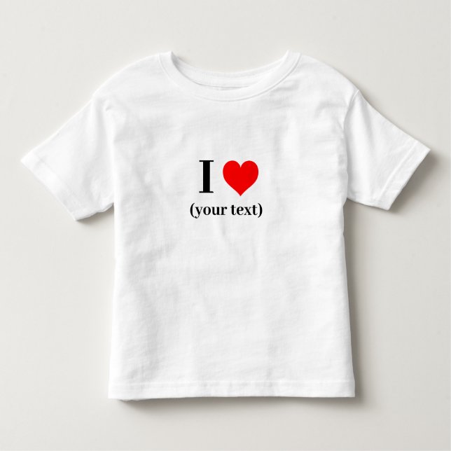 T-shirt fin pour tout-petit - personnalisable J'ai (Devant)