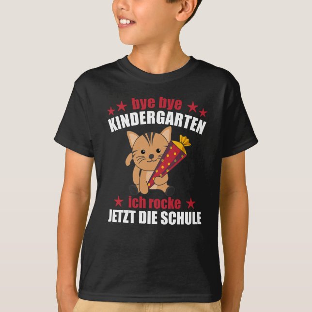 T-shirt Finalement École Enfant Chat École Cone Rock (Devant)