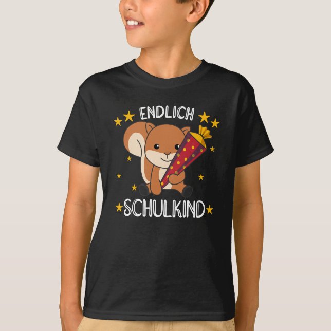T-shirt Finalement School Squirrel School Bag School (Devant)