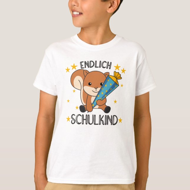 T-shirt Finalement School Squirrel School Bag School (Devant)