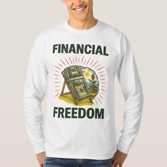 T-shirt Financial Freedom Beach Chair for Wealth Builders (Devant)