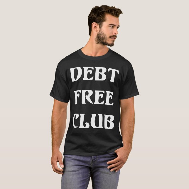 T-shirt financier d'argent de liberté de club (Devant entier)