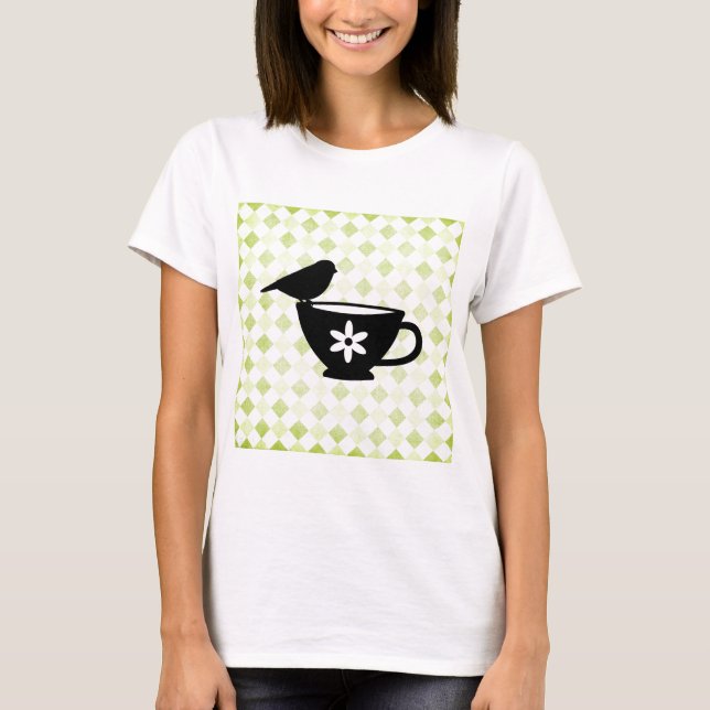 T-shirt Finch sur Teacup Silhouette (Devant)