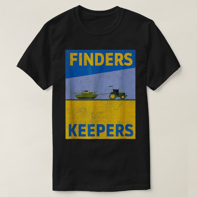 T-shirt Finders Gardiens Ukraine Flag Power Support U (Design devant)