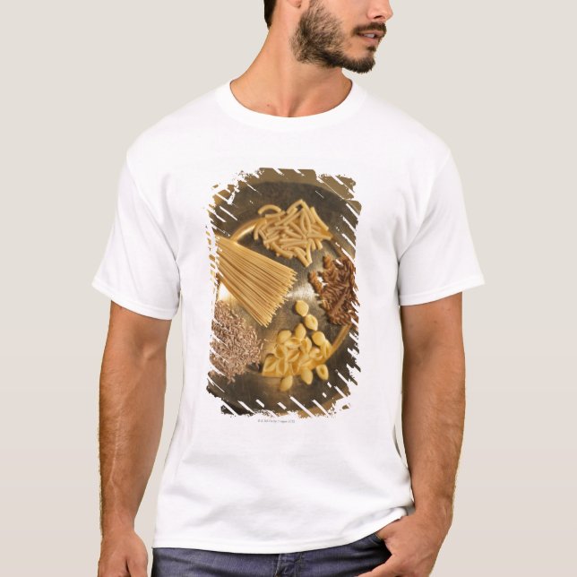 T-shirt Fine couche d'or avec des pâtes et des grains de (Devant)