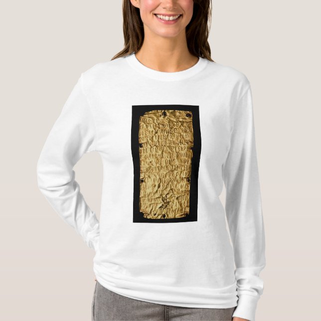 T-shirt Fine couche d'or avec l'inscription "prolongée" (Devant)