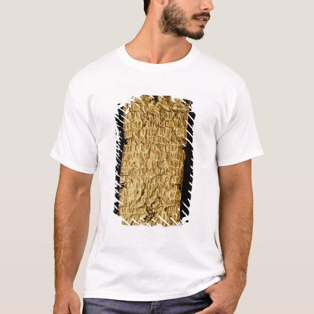 T-shirt Fine couche d'or avec l'inscription "prolongée" (Devant)