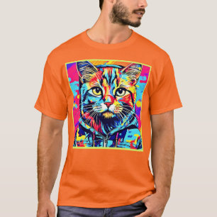 T-shirt Finesse Feline : Meilleur art de peinture de chat 