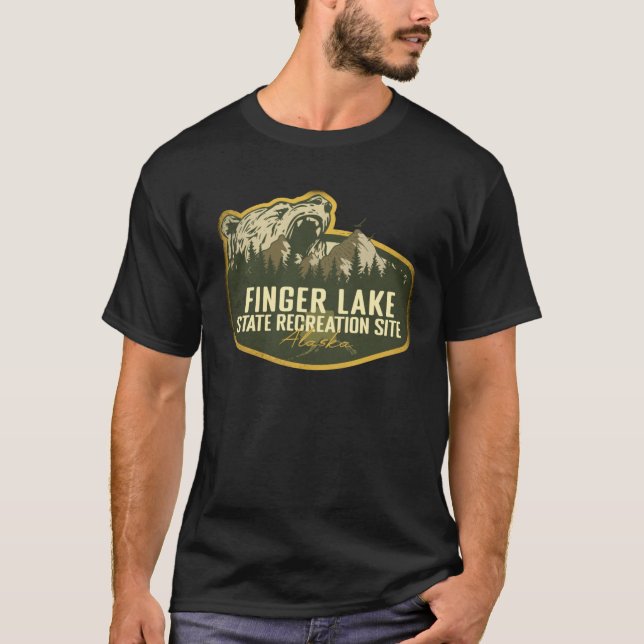 T-shirt Finger Lake State Recreation Site Alaska Camping R (Devant)