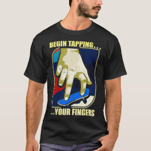 T-shirt Fingerboard Skater Design Amusant Humour