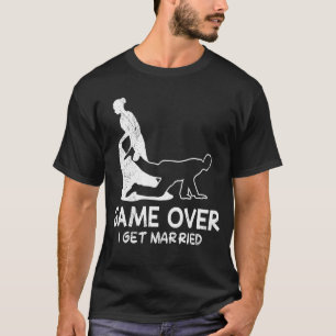 T-shirt Fini enterrement de vie de garçon mariage mariée e