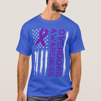 T-shirt Finir la surdose Ruban violet Surnombre d'opioïdes