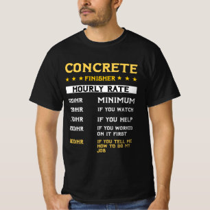 T-shirt Finisseur de béton Cadeau à tarif horaire Mélangeu