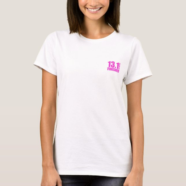 T-shirt Finisseur demi-marathon - rose (Devant)