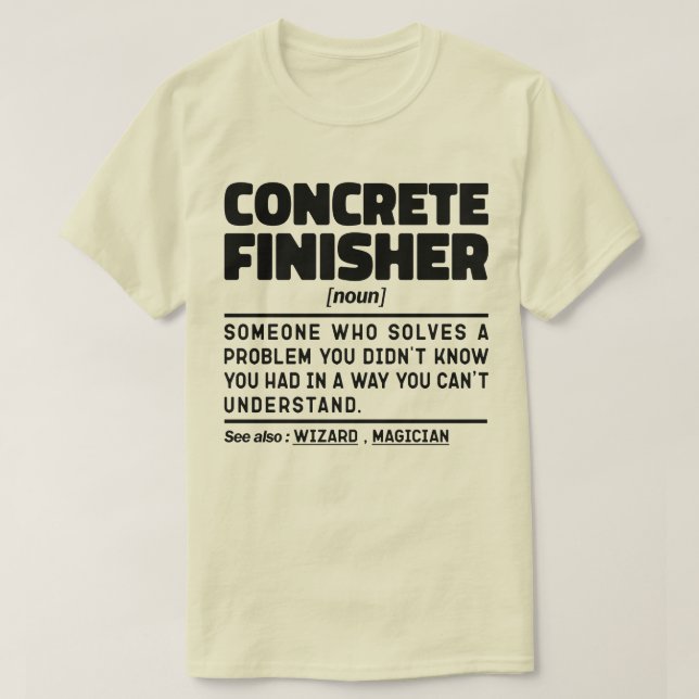 T-shirt Finisseur en béton Noun Cement Travailleur Drôle D (Design devant)