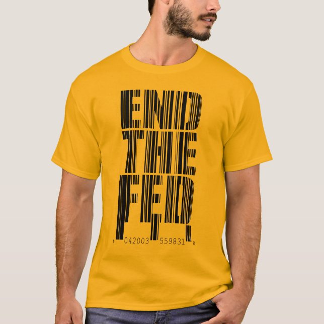 T-shirt Finissez la chemise de conception de code barres (Devant)