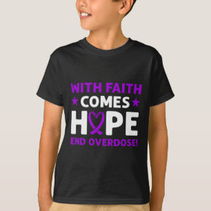 T-shirt Finissons-en avec la surdose ! Ruban violet. Prise