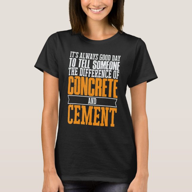T-shirt Finition de béton de construction 12 (Devant)