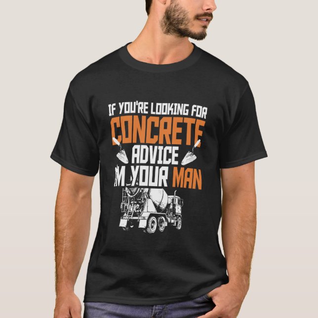 T-shirt Finition de béton Pun & Ouvrier de construction de (Devant)