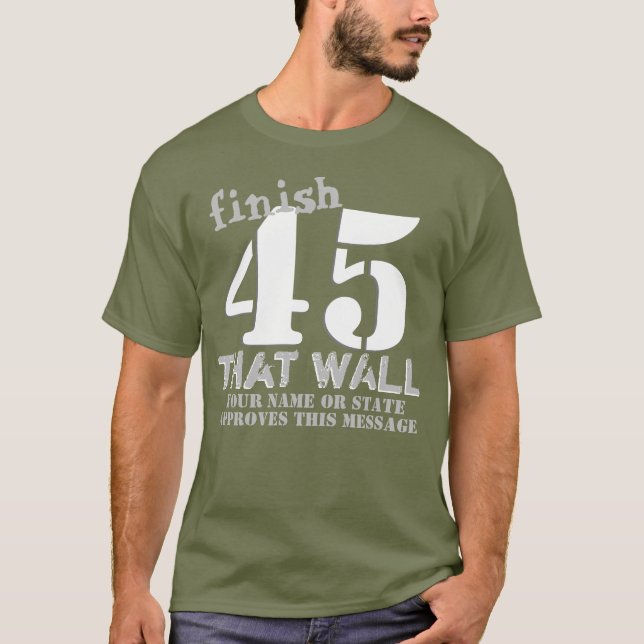 T-shirt Finition personnalisée de l'atout 45 qui murent (Devant)