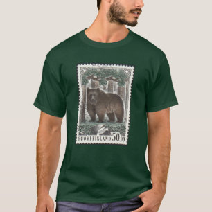T-shirt finlandais de Forest Green de timbre