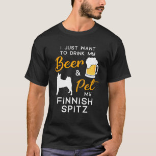 T-shirt Finlandais Spitz Chien Amateur de bière propriétai