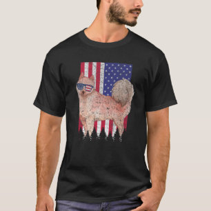 T-shirt Finlandais Spitz Patriotique Chien USA Pride Ameri