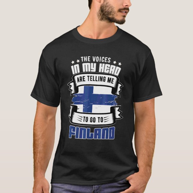 T-shirt Finlande Dans Ma Tête (Devant)