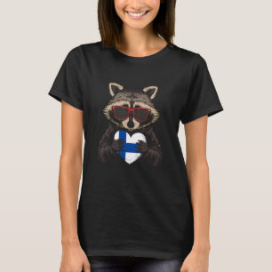T-shirt Finlande Drapeau Coeur finlandais Fierté Lemur Fin
