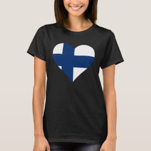 T-shirt Finlande Drapeau Coeur Finlande Aimer Finlande