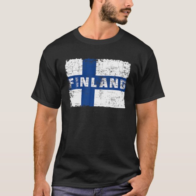 T-shirt Finlande Drapeau Finale Fierté Souvenir Nation Fin (Devant)