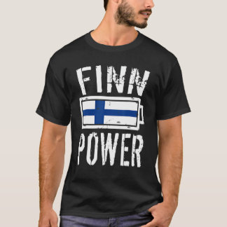 T-shirt Finlande Drapeau Finn Batterie d'alimentation Fièr