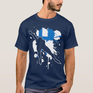 T-shirt Finlande Drapeau Patinage sur glace 1