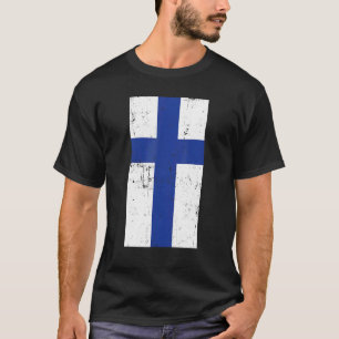 T-shirt Finlande Europe du Nord Helsinki Drapeau en détres