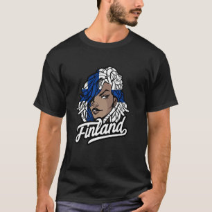 T-shirt Finlande Finnoise Femme Dreadlocks Fierté Finlanda