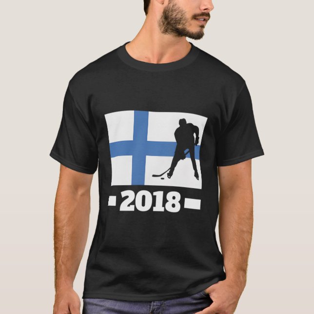 T-shirt Finlande Hockey à capuchon (Devant)