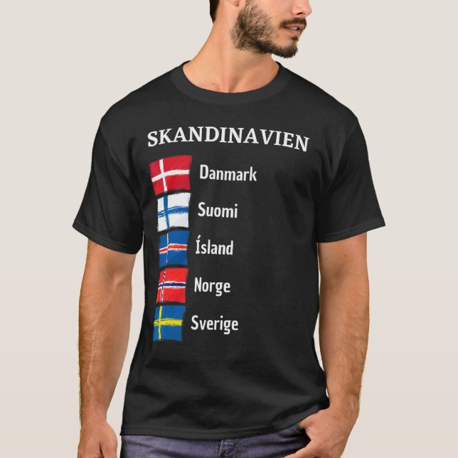 T-shirt Finlande Suède Norvège Svergie Suomi Islande Scand (Devant)