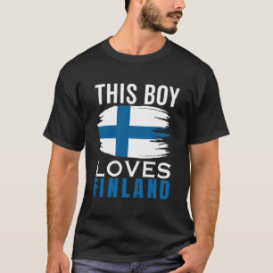T-shirt Finlande Suomi Drapeau Pour Hommes Garçons Finn Fi