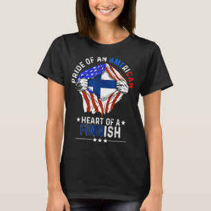 T-shirt Finnois Amérique Fierté Pays Étranger Fin