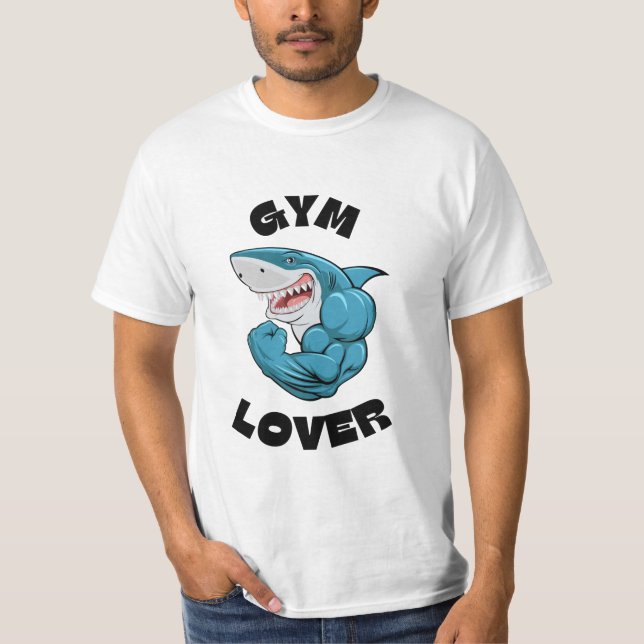 T-shirt Fins puissants : 'Gym Lover' Tee (Devant)