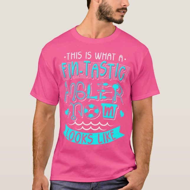 T-shirt Fintastic Angler Maman Mère Pêche Poisson Pêcheur (Devant)