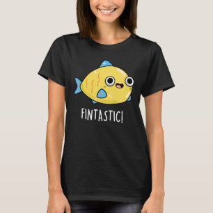 T-shirt Fintastic Funny Fish Pun Dark BG
