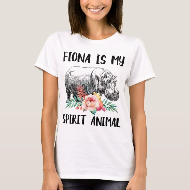 T-shirt Fiona est mon animal d'esprit (Devant)