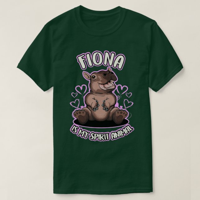 T-shirt Fiona L'Esprit Hippo Animal TeamFiona Baby Hippo (Design devant)