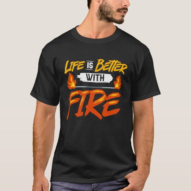 T-shirt Fire Dancing Poi Spinning Dancer Balls Beginner Sp (Devant)